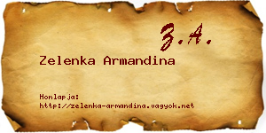 Zelenka Armandina névjegykártya